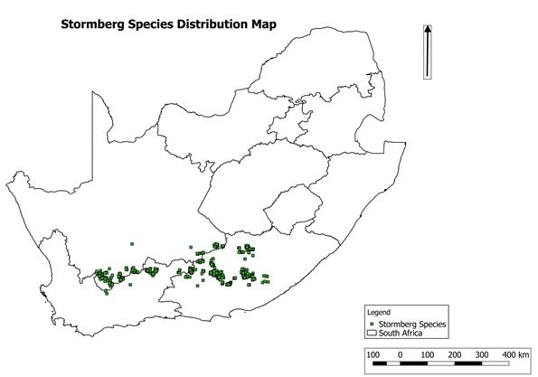 stormberg species distribution map